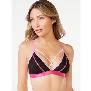 SHEER MESH TRIANGLE BRALETTE